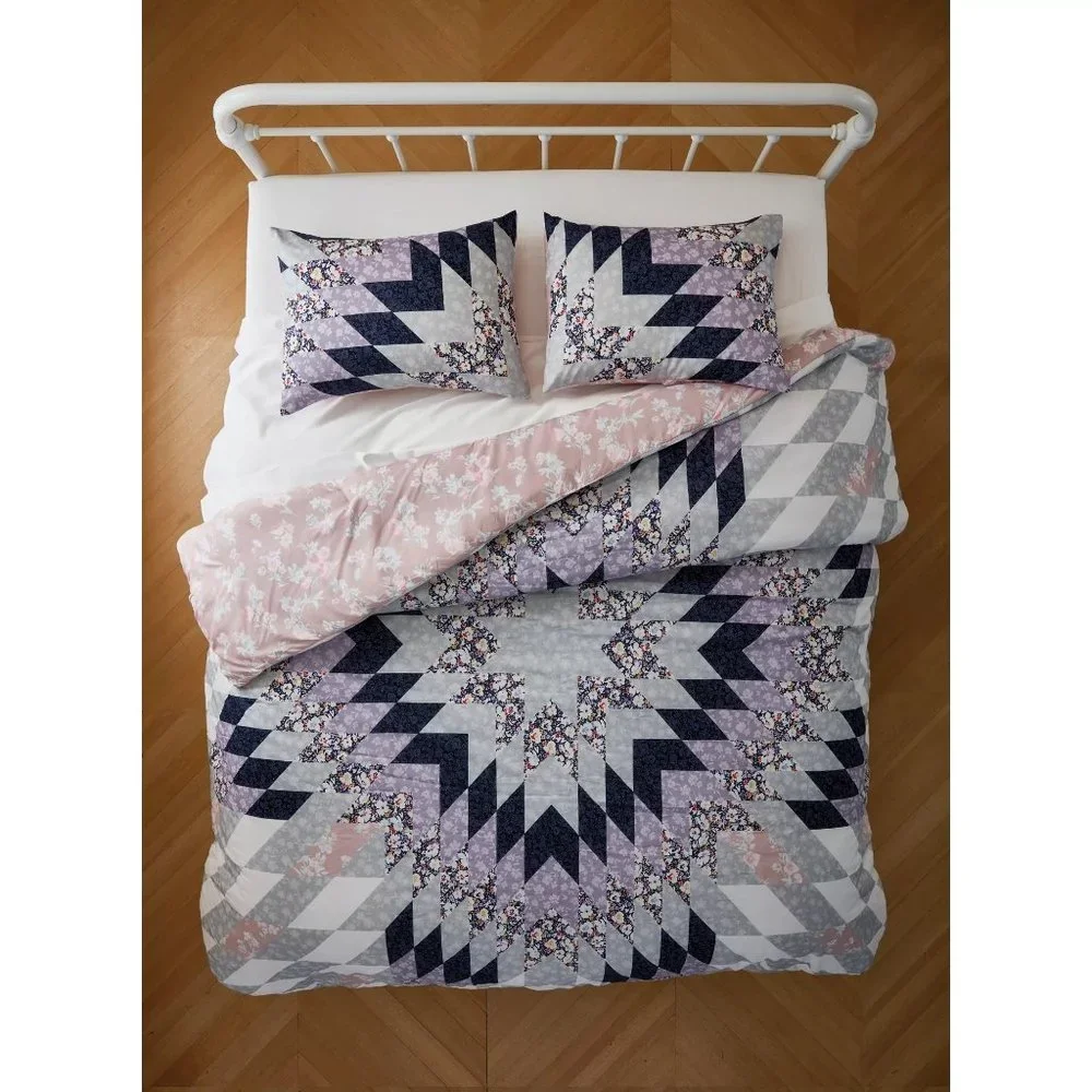 brand new 3-pc Set Wild Sage Kyra KING Duvet Cover + 2 King Shams